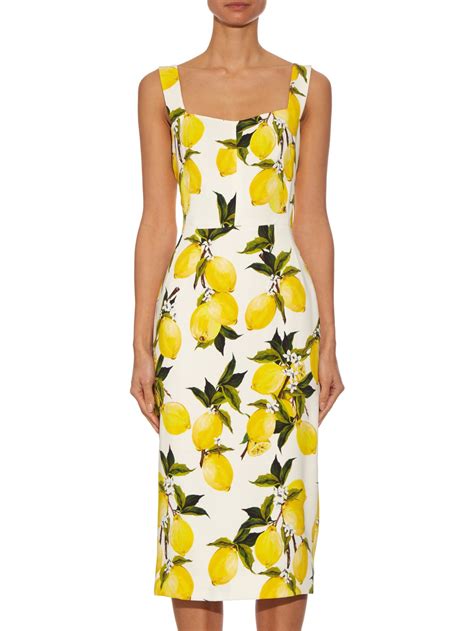 dolce gabbana yellow crepe dress|net a dolce gabbana dresses.